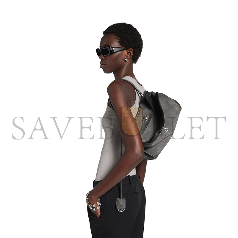 BALENCIAGA WOMEN'S RODEO HANDBAG SMALL IN STORM GREY 7897792AB4G1143 (27*20*10cm)